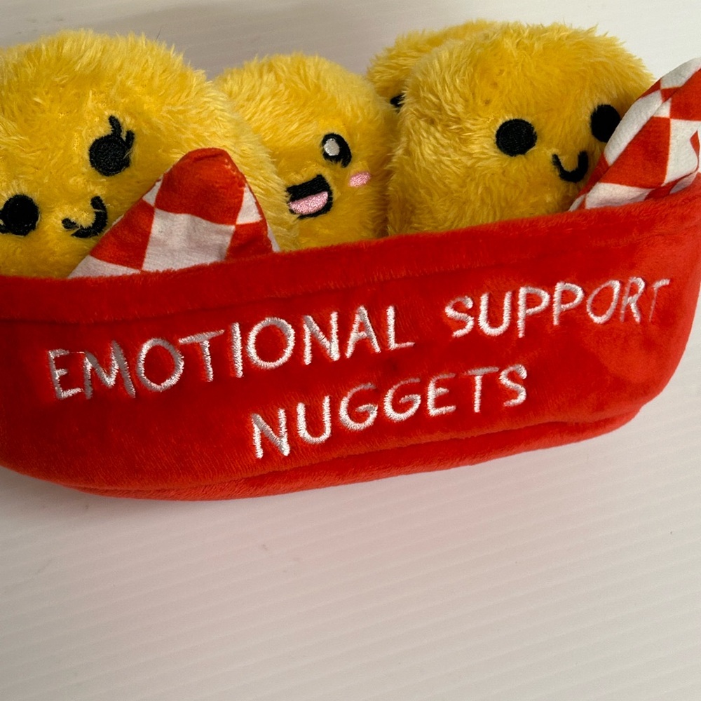 Emotional Support Chicken Nuggets 5 Piece In Basket Plush - Picture 2 of 6